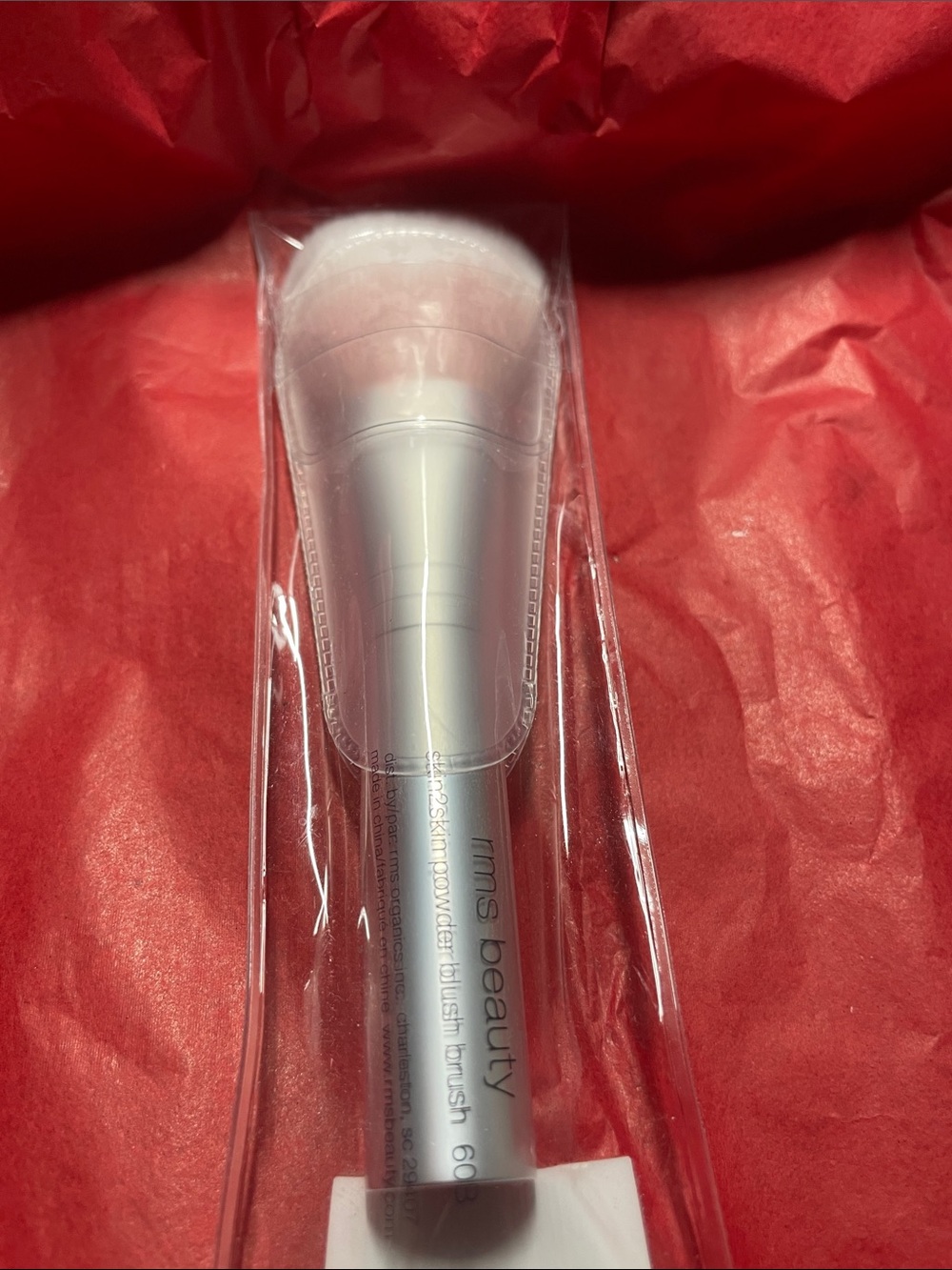 RMS Beauty White Powder Brush - Plush White Bristles